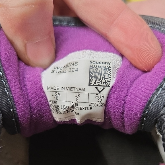 Saucony Charcoal and Magenta Athletic Shoes - Picture 6 of 6